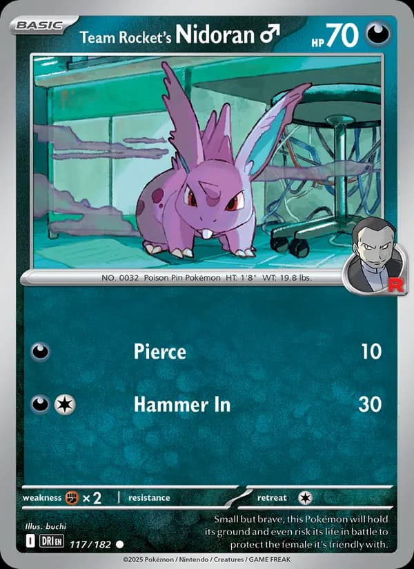 Team Rocket's Nidoran♂ card in English