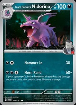 Team Rocket's Nidorino card in English