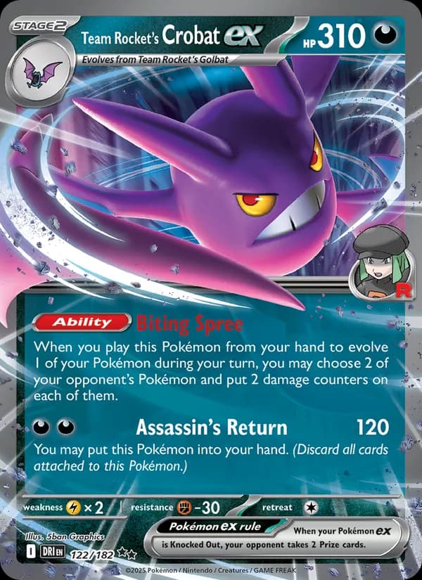 Team Rocket's Crobat ex card in English