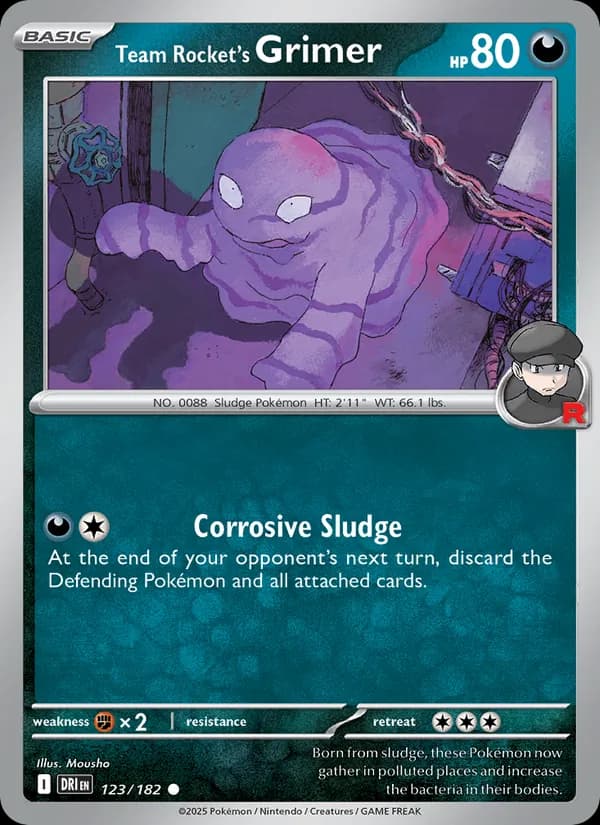 Team Rocket's Grimer card in English