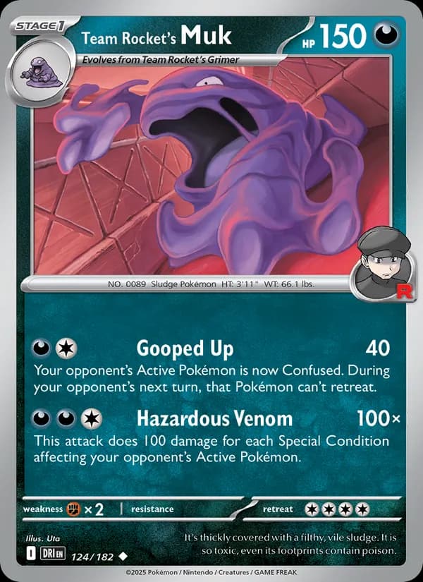 Team Rocket's Muk card in English