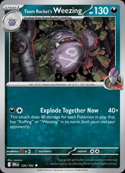 Team Rocket's Weezing card in English