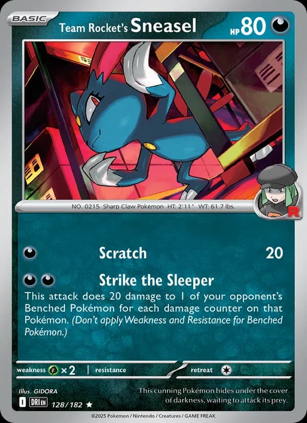 Team Rocket's Sneasel card in English