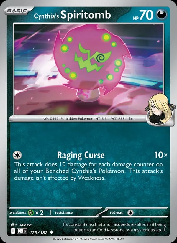 Cynthia's Spiritomb card in English