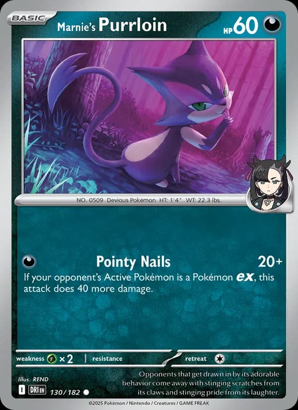 Marnie's Purrloin card in English