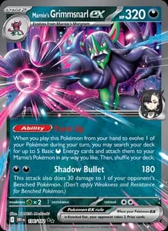 Marnie's Grimmsnarl ex card in English