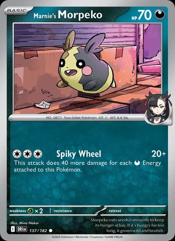 Marnie's Morpeko card in English
