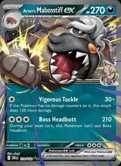 Arven's Mabosstiff ex card in English