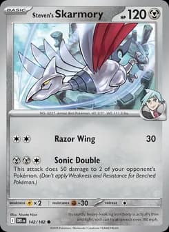 Steven's Skarmory card in English