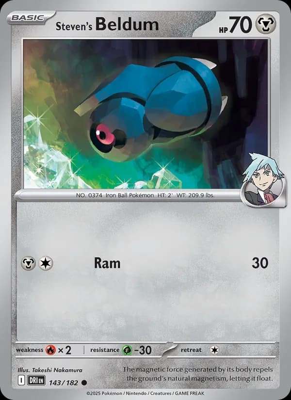 Steven's Beldum card in English