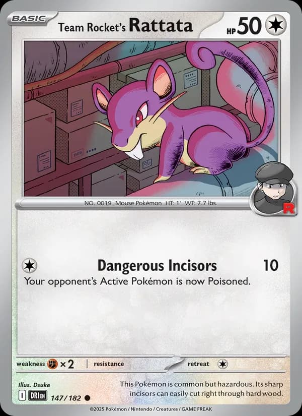 Team Rocket's Rattata card in English