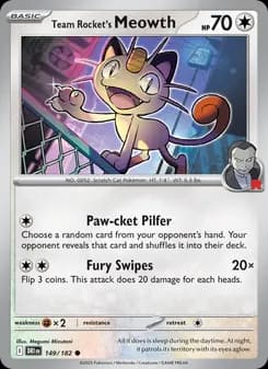Team Rocket's Meowth card in English