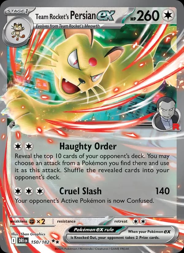 Team Rocket's Persian ex card in English