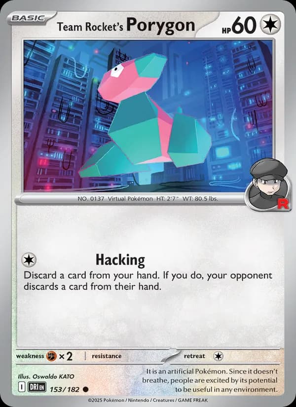Team Rocket's Porygon card in English