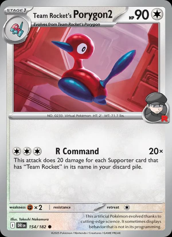 Team Rocket's Porygon2 card in English