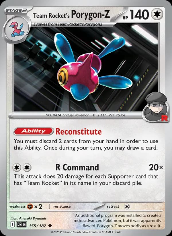Team Rocket's Porygon-Z card in English