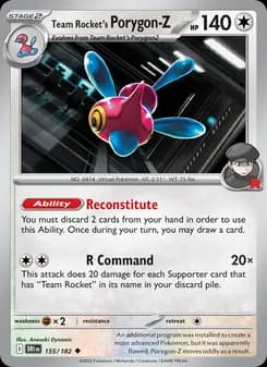 Team Rocket's Porygon-Z card in English
