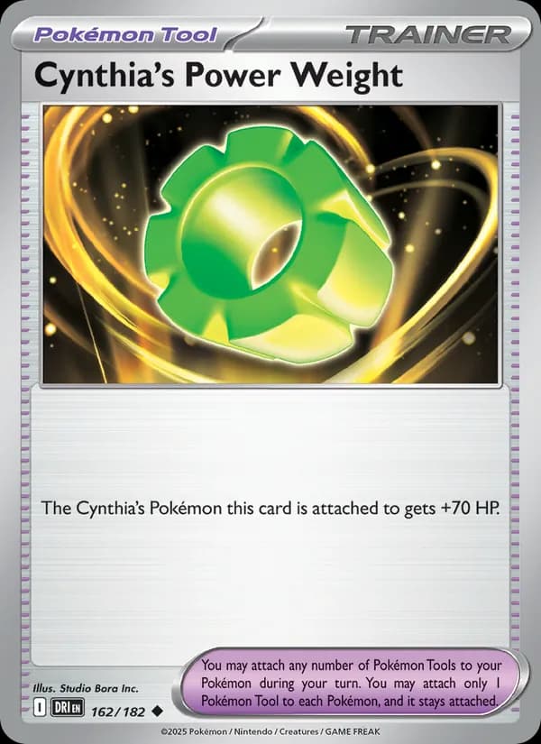 Cynthia's Power Weight card in English