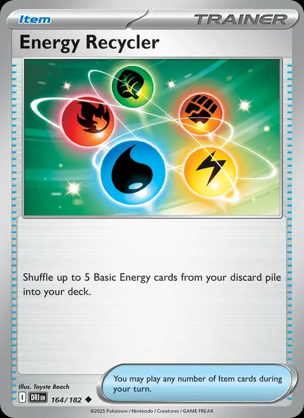 Energy Recycler card in English