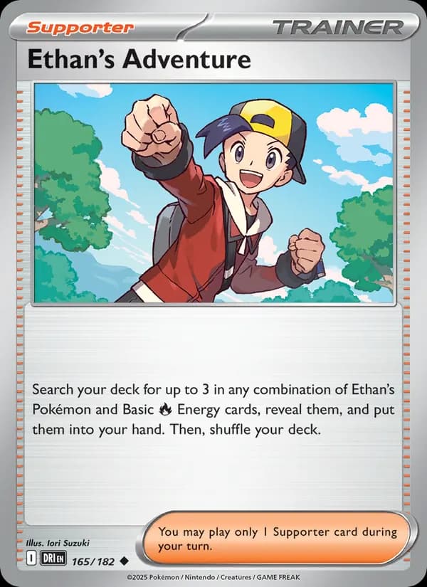 Ethan's Adventure card in English