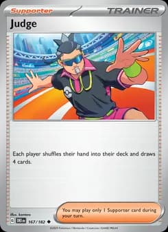 Judge card in English