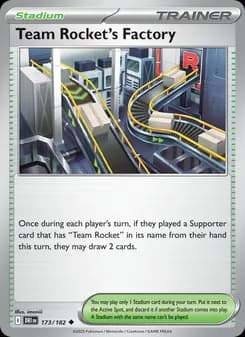 Team Rocket's Factory card in English