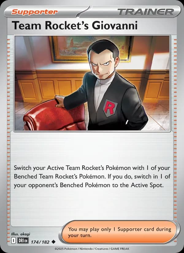 Team Rocket's Giovanni card in English