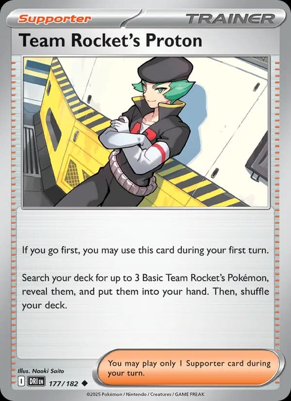 Team Rocket's Proton card in English