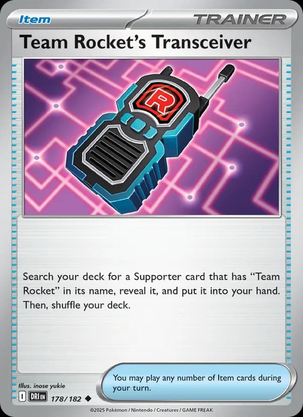 Team Rocket's Transceiver card in English