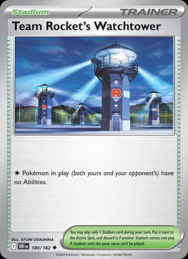 Team Rocket's Watchtower card in English
