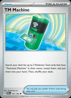 TM Machine card in English