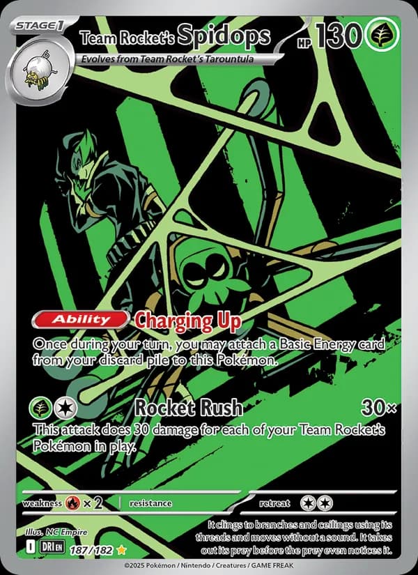 Team Rocket's Spidops card in English