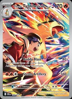 Ethan's Typhlosion card in English