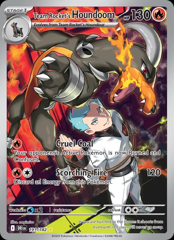 Team Rocket's Houndoom card in English