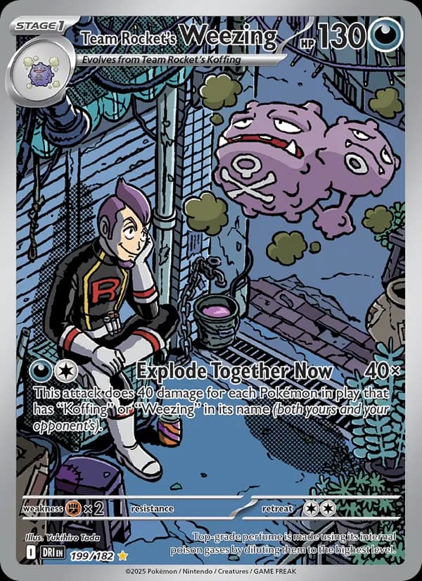 Team Rocket's Weezing card in English