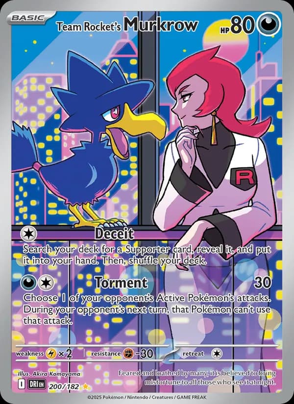 Team Rocket's Murkrow card in English