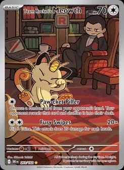 Team Rocket's Meowth card in English