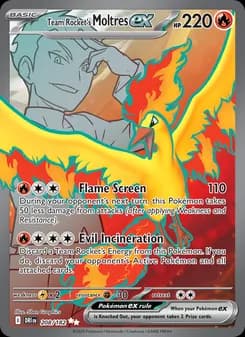 Team Rocket's Moltres ex card in English