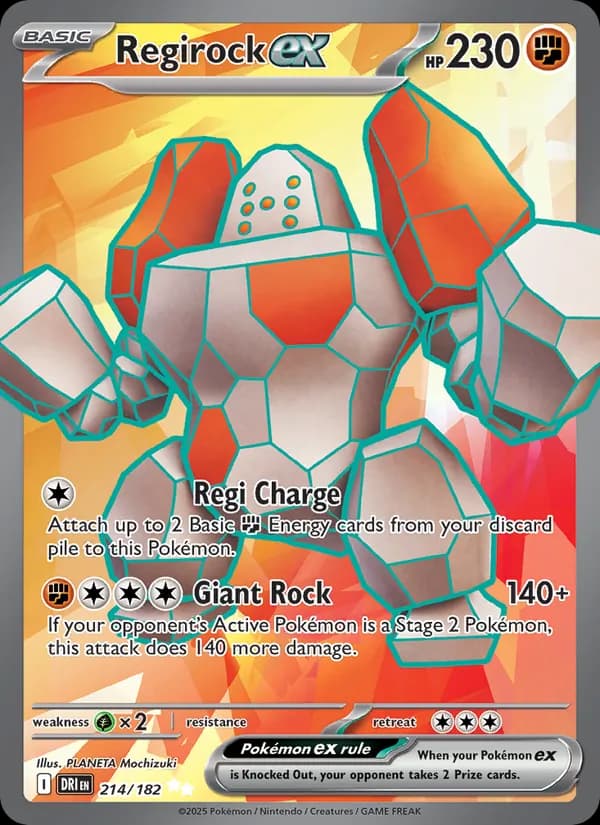 Regirock ex card in English