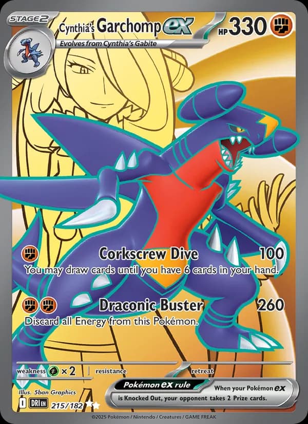Cynthia's Garchomp ex card in English