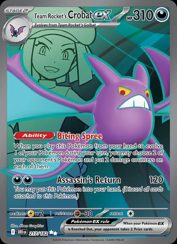 Team Rocket's Crobat ex card in English