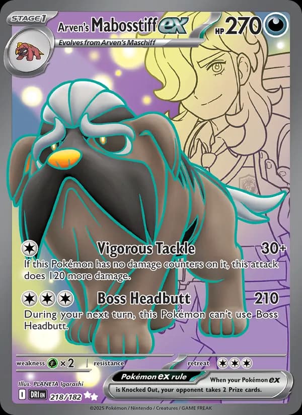 Arven's Mabosstiff ex card in English