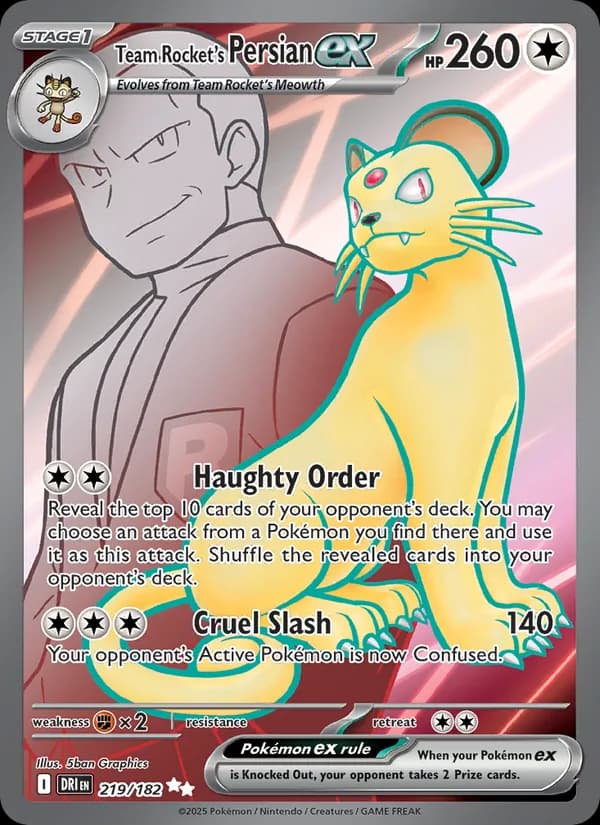 Team Rocket's Persian ex card in English