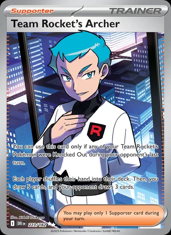 Team Rocket's Archer card in English