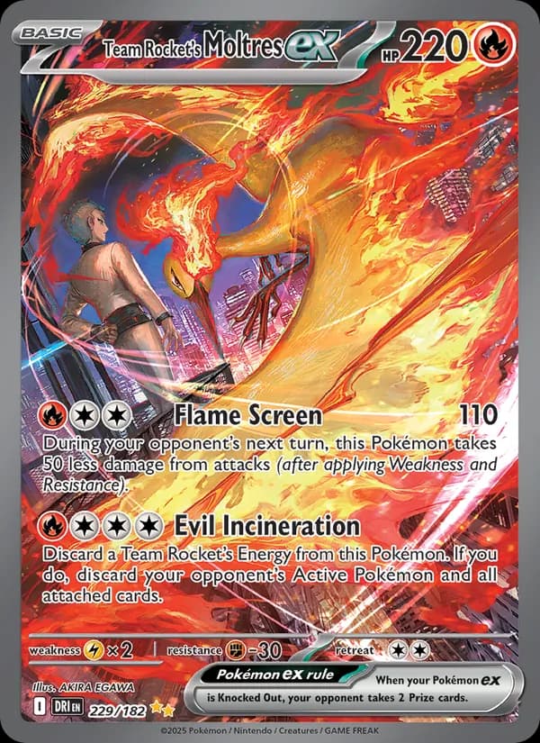 Team Rocket's Moltres ex card in English