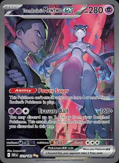Team Rocket's Mewtwo ex card in English