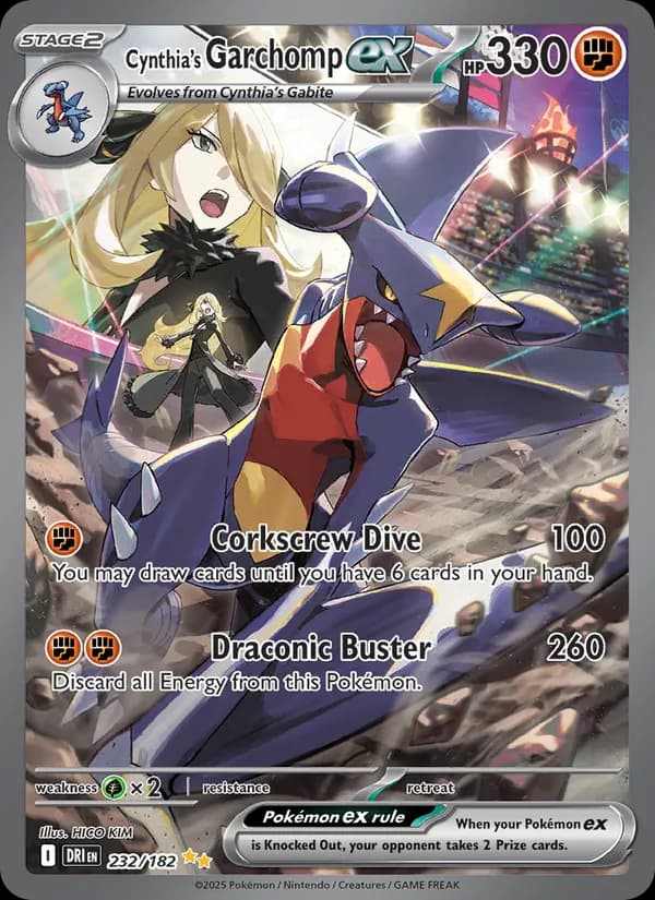 Cynthia's Garchomp ex card in English