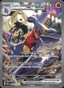 Cynthia's Garchomp ex card in English