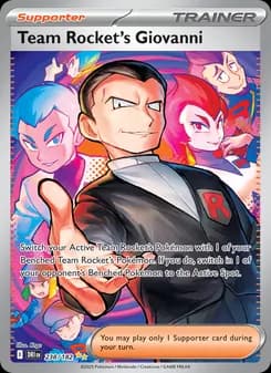 Team Rocket's Giovanni card in English
