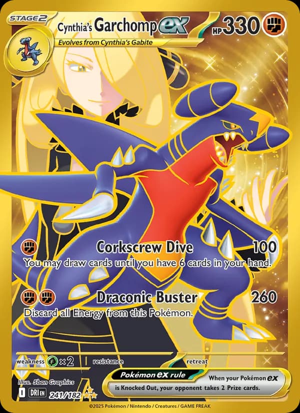 Cynthia's Garchomp ex card in English
